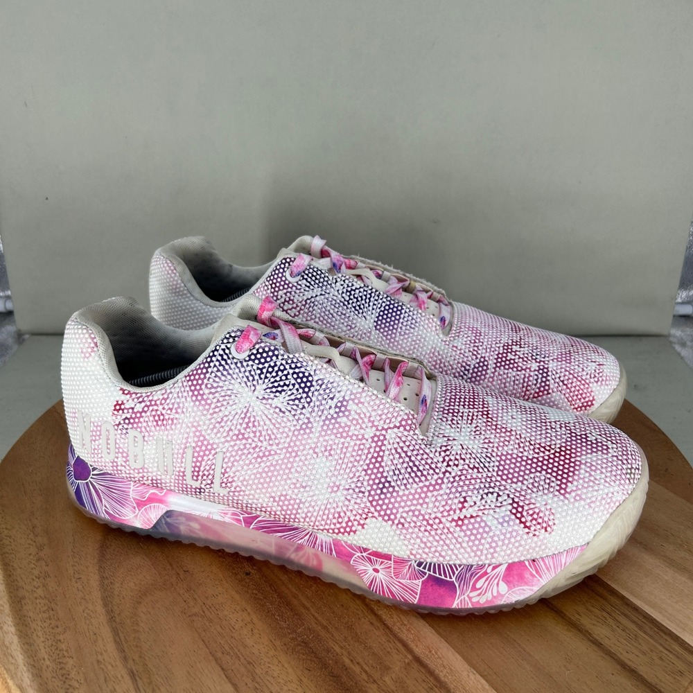 NOBULL SuperFabric Trainer Floral Pink Purple White Mens 15 Training Gym Workout